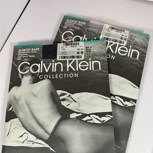 Two pack Calvin Klein Collection Vintage Pantyhose Ultimate Ultra Sheer Size B